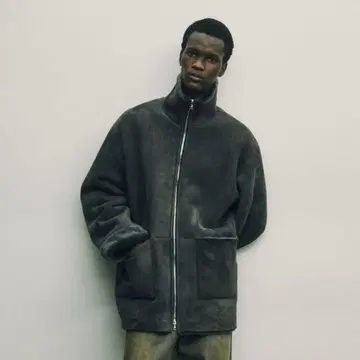 컷 오프 무통 재킷 M 사이즈/GREY KHAKI