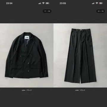 SINSS 블랙 S 사이즈 테일러드 자켓 슬랙스 상하의 세트
