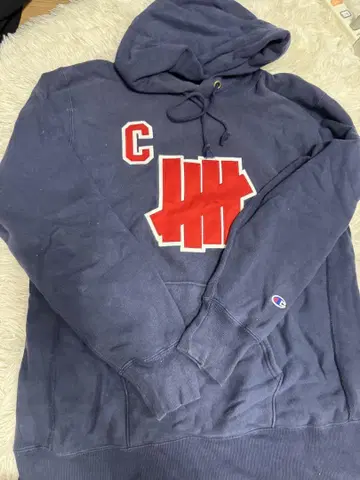 Champion Undefeated 콜라보 후드티 L 네이비