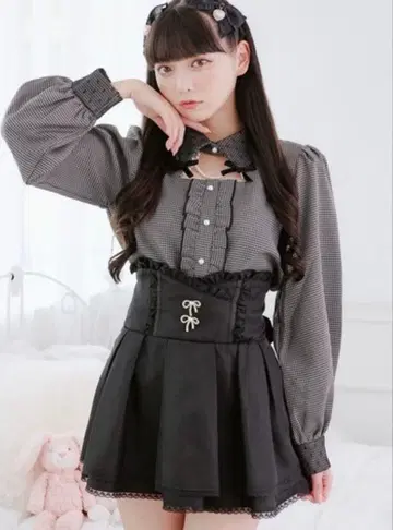 Pal elfy 하운드투스 체크 블라우스 / 지뢰계 양산형