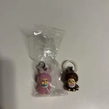 몽치치 메지루시 액세서리 키링 침탄 핑크