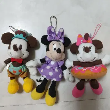 디즈니 미니 도트 보라색 인형 배지 발렌타인 한정판 마스코트