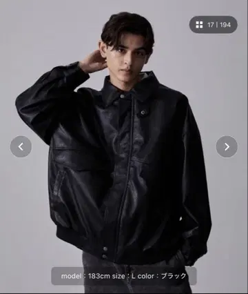 [ CLEL ] 빈티지 디자인 인조 가죽 블루종