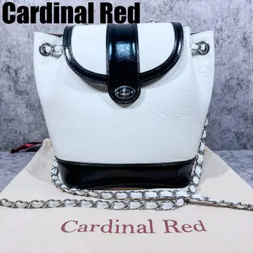 Cardinal Red 체인 스트랩 핸드백 백팩 2웨이