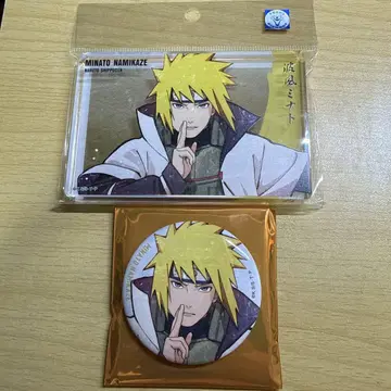 NARUTO 나미카제 미나토 아크릴 블록 캔뱃지 2종 세트 베이스야드