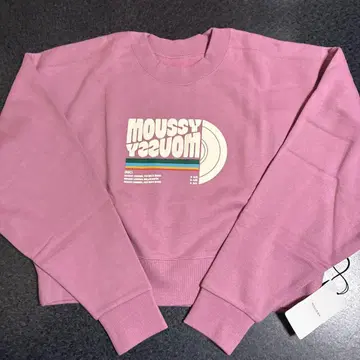 MOUSSY 양면 그래픽 프린트 속기모 크롭 트레이닝복