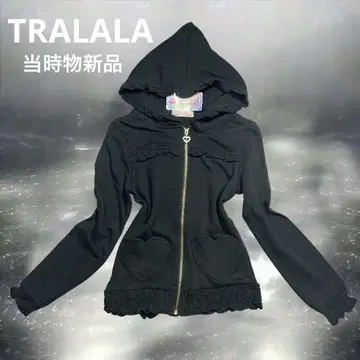 00s TRALALA 프릴 하트 후드티 다크코어 LIZLISA 계열