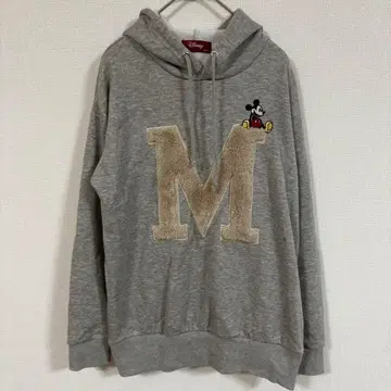 [ Disney ] (M) 플리스 파일 자수 후드티/미키마우스/M 로고