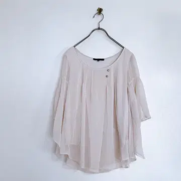 [ UNTITLED ] 언타이틀 (1) 7부 소매 셔츠 블라우스 시어