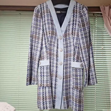 ZARA 체인 벨트 트위드 자켓