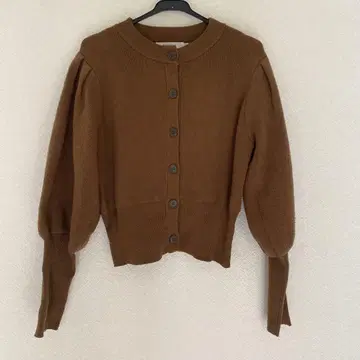 MOUSSY 마우지 TUCK SLEEVE 가디건 브라운