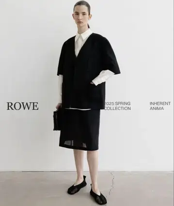 한국 브랜드 ROWE 하프 슬리브 자켓