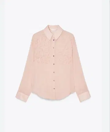 ZARA 프론트 엠보싱 셔츠