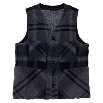 nonnative 울 체크 보아 리버서블 베스트 자켓 1