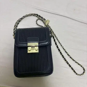 블랙 스트라이프 숄더백