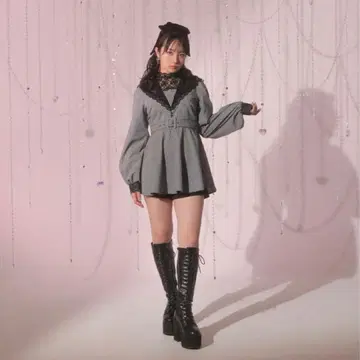 BUBBLES 레이스 세일러 펨 라무 셋업
