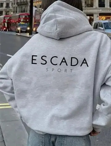 ESCADA 그래픽 후드티 그레이 M 1