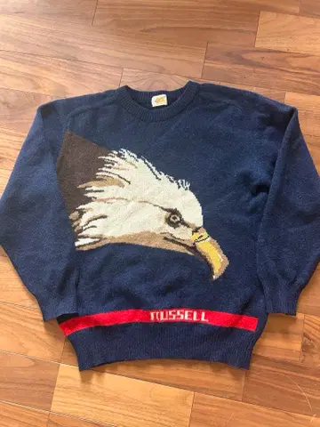 70s RUSSELL 이글 패턴 니트 스웨터