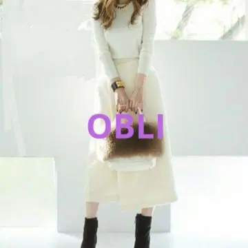 [ OBLI ] 오블리 보아 랩스커트 1 사이즈 아이보리 롱 스커트