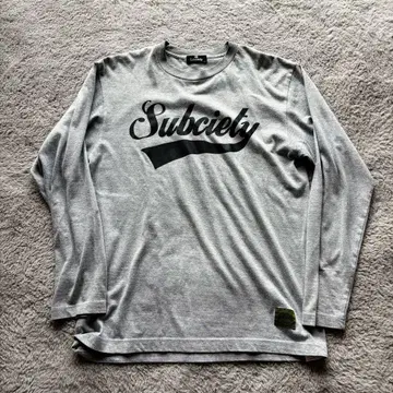 [ USED ] subciety 로고 프린트 긴팔 T셔츠