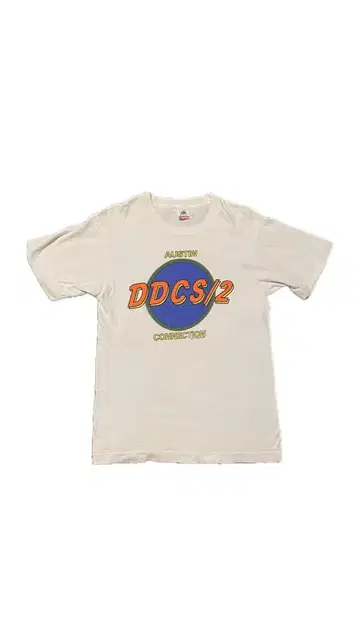DDCS/2 프린트 반팔 T셔츠 크림색