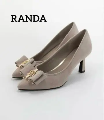 RANDA 펌프스 리본 모티브 핏 펌프스 그레이 24