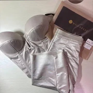 NOVARESE 브라이덜 이너 뷔스티에 D65 거들 M 상하의 세트