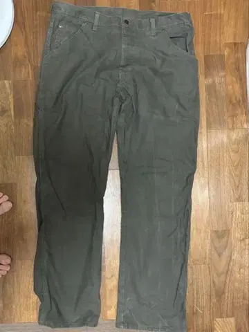 Dickies 워크 팬츠 올리브 그린