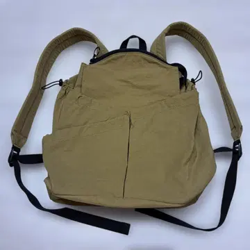 ANVOCOEUR 카키 나일론 럭색 백팩