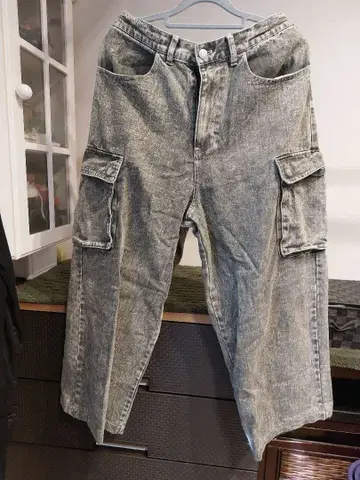 VISION STREET WEAR 컬러 데님 카고 팬츠