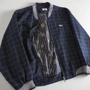 라코스테 레어 스윙탑 체크 무늬 네이비 악어 새상품급