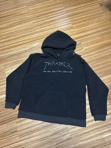 THRASHER 보아 후드 후드티 블랙 XL