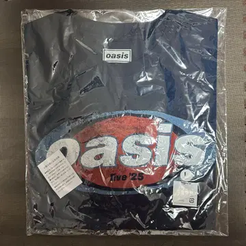 당일 발송 Oasis 로고 T셔츠 네이비 L사이즈