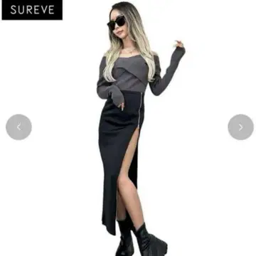 아베일 MARI 콜라보 SUREVE 타이트 스커트 슬릿