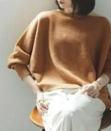 noble 파인 울 돌먼 풀오버 카멜