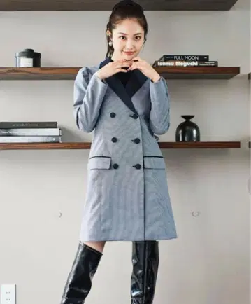 레이디 아젤 새상품 자켓풍 배색 미니 원피스
