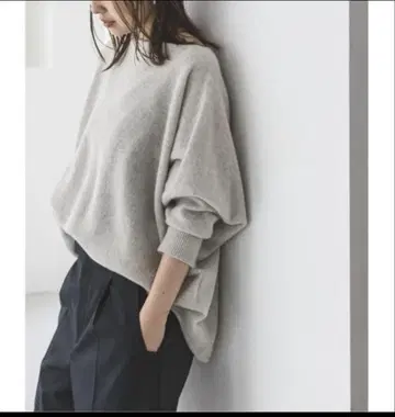 noble 파인 울 돌먼 풀오버 그레이B