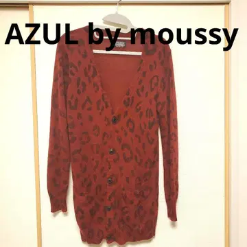 [ 새상품급 ] AZUL by moussy 레오파드 무늬 가디건