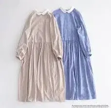 Alice x SamansaMos 면린넨 클레릭 원피스 베이지
