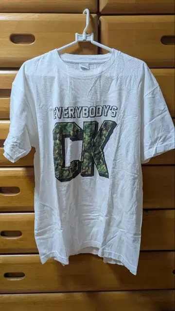 C&K T셔츠 EVERYBODY CK 화이트 L candk 라이브