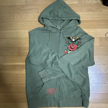 ed hardy 지퍼 후드티 카키 m 사이즈