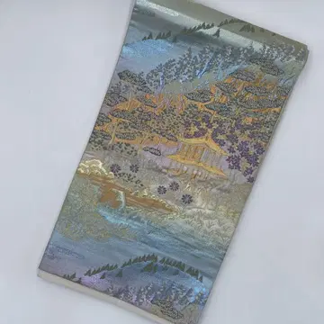 [ 레어 ] 기모노 오비 금각사 후쿠로 오비