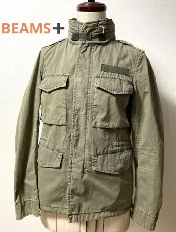 BEAMS 밀리터리 후드 부착 자켓