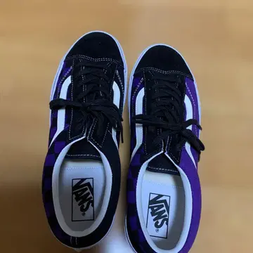 VANS 퍼플 블랙 체크 스니커즈