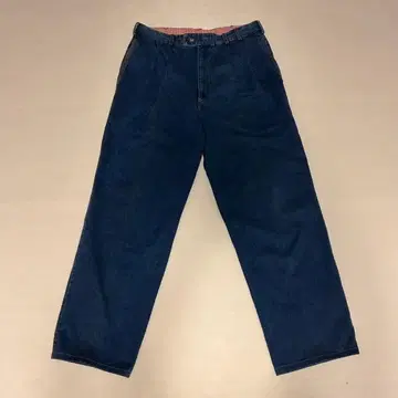 파파스 새상품급 PAPAS 투 턱 와이드 데님 사이즈 L