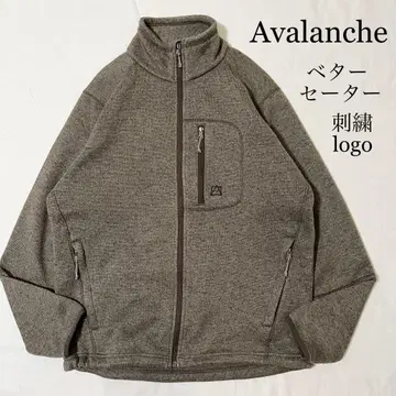 Avalenche 자수 로고 스웨터형 트랙 자켓 그레이 L