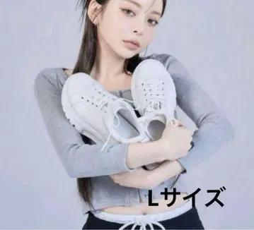 새상품 스즈키 아미 프로듀스 통굽 화이트 스니커즈 L 사이즈
