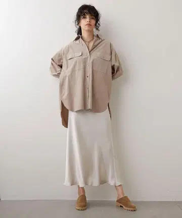 Whim Gazette 세로 골 오버 셔츠