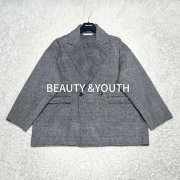 24년 극상 새상품급 BEAUTY&YOUTH 리버 테일러드 미들 코트