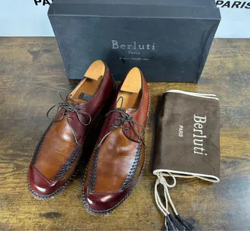 레어 명작 Berluti 인디오 파티누 슈즈 오팡케 제법 UK7